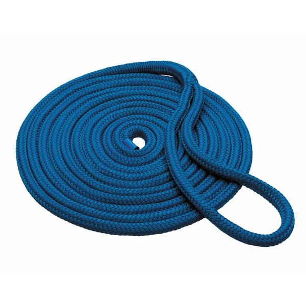 Buccaneer Rope 1/2" x 20' Double Braid Dock Line, Blue 30-61120